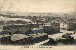 Le Port du Commrece et la Rade Brest, France Postcard Postcard Postcard