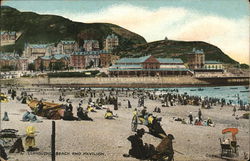 View of Beach and Pavilion Postcard