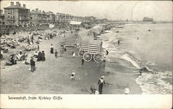 View of Town and Beach From Kirkley Cliffs Lowestoft, England Postcard Postcard Postcard