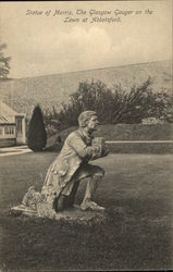 Statue of Morris, the Glasgow Gauger on the Lawn at Abbotsford England Postcard Postcard Postcard