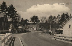 Road Through Winnisquam New Hampshire Postcard Postcard Postcard