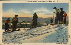 Group on Ski Hill, Lake Placid Club New York Postcard Postcard Postcard