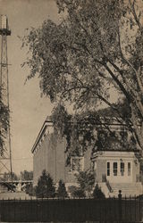 WRGB studio building and antenna of the General Electric television station Schenectady, NY Postcard Postcard Postcard