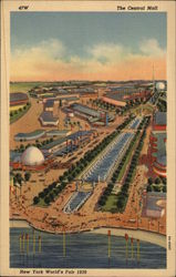 The Central Mall 1939 NY World's Fair Postcard Postcard Postcard