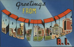 Greetings from Providence Rhode Island Postcard Postcard Postcard