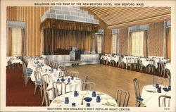 Ballroom on the roof of the New Bedford Hotel Massachusetts Postcard Postcard Postcard