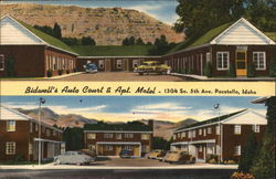 Bidwell's Auto Court and Apartment Motel Postcard