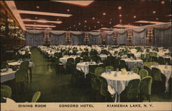 Dining Room, Concord Hotel Postcard