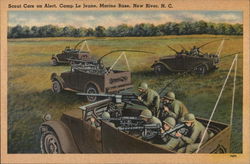 Scout Cars on Alert, Camp Le Jeune Marine Base New River, NC Postcard Postcard Postcard