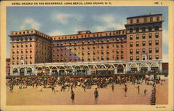 Hotel Nassau on the Boardwak, Long Beach Postcard