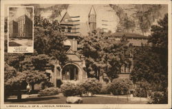 University of Nebraska - Library Hall Lincoln, NE Postcard Postcard Postcard