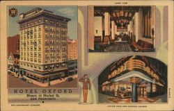 Hotel Oxford San Francisco, CA Postcard Postcard Postcard