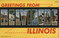 Greetings From Belvidere Illinois Postcard