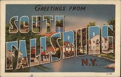 Greetings from South Fallsburg New York Postcard Postcard Postcard