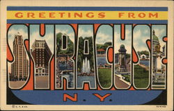 Greetings from Syracuse, New York Postcard Postcard Postcard