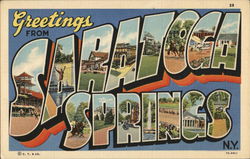 Greetings from Saratoga Springs Postcard