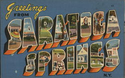 Greetings from Saratoga Springs New York Postcard Postcard Postcard