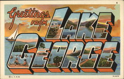 Greetings from Lake George New York Postcard Postcard Postcard