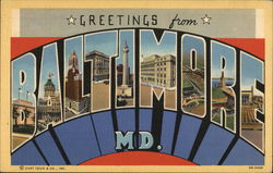 Greetings from Baltimore Postcard