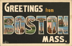 Greetings from Boston, Massachusetts Postcard