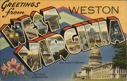 Greetings from Weston West Virginia Postcard Postcard Postcard