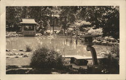 Asian Garden and Pond, Clemson Park Middletown, NY Postcard Postcard Postcard