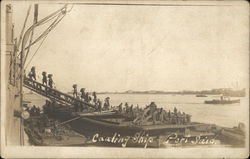 Coaling Ship Port Said, Egypt Africa Postcard Postcard Postcard