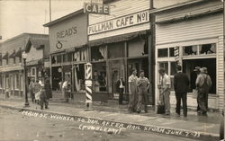 Main Street After Hail Stormof June 7, 1933 Postcard