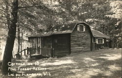 Cottage No.10, Pine Forest Resort Lac du Flambeau, WI Postcard Postcard Postcard