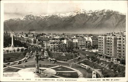 Y La Cordillera Plaza Santiago, Chile Postcard Postcard Postcard