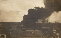 Fire in Town From Ashton Building Rockford, IL Postcard Postcard Postcard