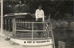 Tour Boat and Captain Postcard