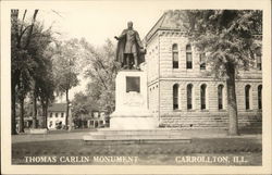 Thomas Carlin Monument Carrollton, IL Postcard Postcard Postcard