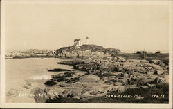 Coast Line with Light House Postcard