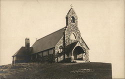 Stone Church on Hill Postcard