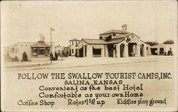 Follow the Swallow Tourist Camps, Inc. Postcard