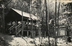 Fishermen and Souvenir Station Porcupine Mtns. State Park Postcard