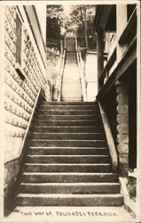 View of Stairway Leading to Sidewalk Palisades Park, MI Postcard Postcard Postcard