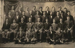 Snapshot of Young Men in Suits Postcard