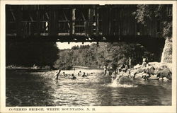 Covered Bridge and Swimming Hole North Conway, NH Postcard Postcard Postcard