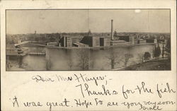 View of Waltham Mills/Factories Massachusetts Postcard Postcard Postcard