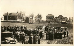 Speech and Crowd in Field Postcard Postcard Postcard