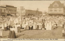 Scene Taken during the May Pole Dance, May 25, 1915 Postcard