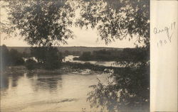 Scenic view of a lake in Sioux Rapids, IA Aug. 19, 1908 Postcard