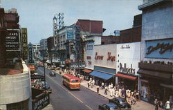 Looking North down Granby Street Postcard