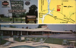 South Hill Motel & Restaurant Postcard