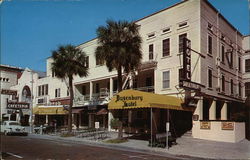 Dusenbury Hotel and Driftwood Cafeteria Postcard