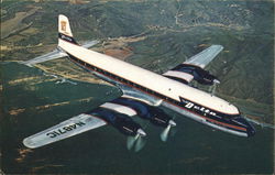 Delta Airlines Golden Crown DC-7 Aircraft Postcard Postcard Postcard