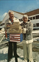 The Wyrtzens - at their mailbox - Christmas Card - World of life Fellowship Schroon Lake, NY Postcard Postcard Postcard