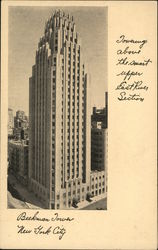 Towering above the smart upper East River Section, Beekman Tower Postcard